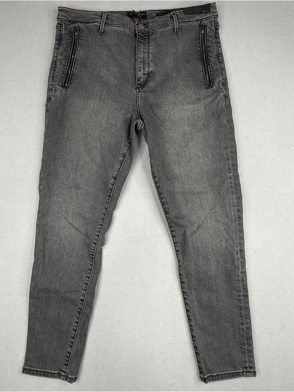 Banana Republic Skinny Utility Jeans 32R Washed Black Mid Rise Stretch NWT